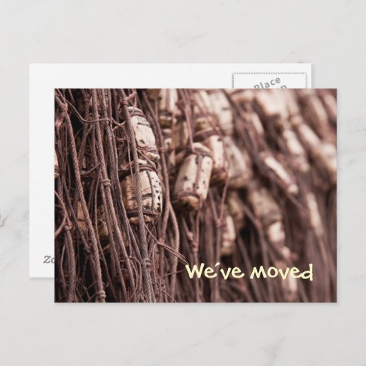 Vissen NET We hebben briefkaart verplaatst (Voorkant / Achterkant)