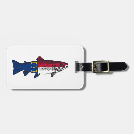 Vissen Noord Carolina Forel Bagagelabel (Voorkant horizontaal)