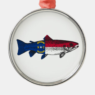 Vissen Noord Carolina Forel Metalen Ornament