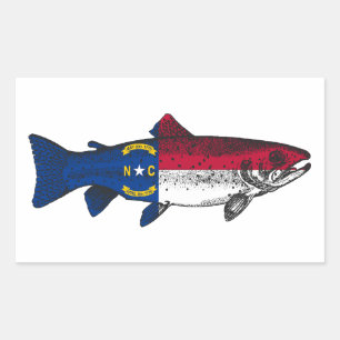 Vissen Noord Carolina Forel Rechthoekige Sticker