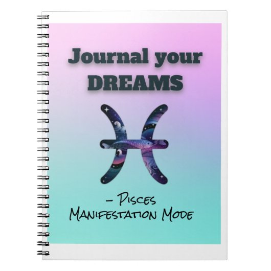 Vissen Notitieboek - Dream Journal voor Manifestat (Voorkant)