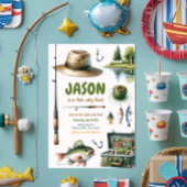 Vissen O-Fish-Ally Kids Verjaardagsfeestuitnodigin Kaart