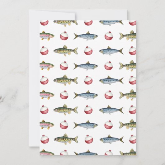 Vissen O-Fish-Ally One Boy Verjaardag Bedankkaart (Achterkant)