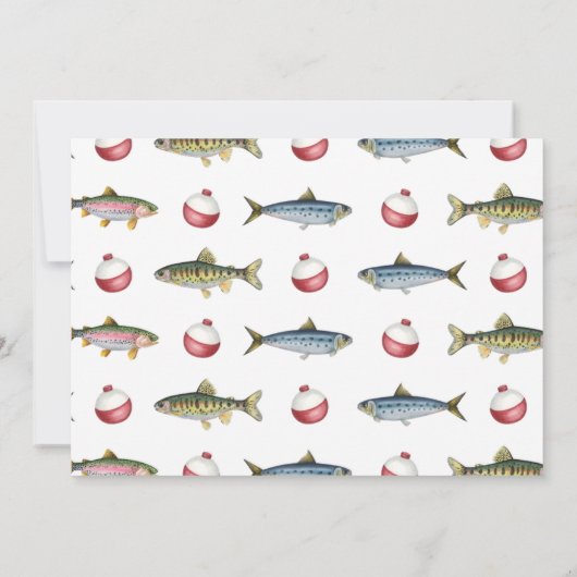 Vissen O-Fish-Ally One Boy Verjaardagsfoto Bedankkaart (Achterkant)