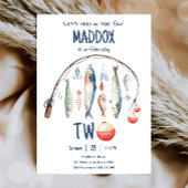 Vissen O-Fish-ieel Twee Blauwe Jongen 2de Verjaard Kaart