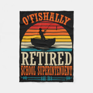 Vissen O'fishally Gepensioneerd Schoolhoofd  Fleece Deken