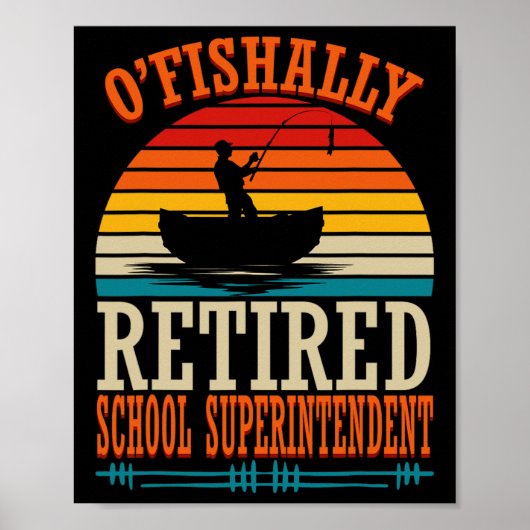 Vissen O'fishally Gepensioneerd Schoolhoofd Poster (Voorkant)