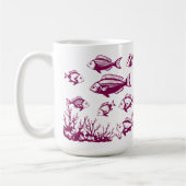 Vissen onder water-Fisherman Style Trend Koffiemok (Links)