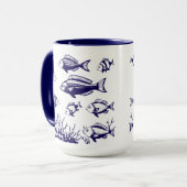 Vissen onder water-Fisherman Style Trend Mok (Voorkant links)