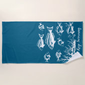 Vissen onder Water-Fisherman Style Trend Strandlaken (Voorkant)