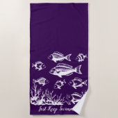 Vissen onder Water-Fisherman Style Trend Strandlaken (Voorkant)