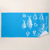 Vissen onder Water-Fisherman Style Trend Strandlaken (Voorkant)