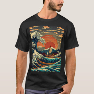 Vissen op baars vissen hengelaar vader USA Amerika T-shirt