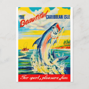 Vissen op Caribisch eiland Briefkaart