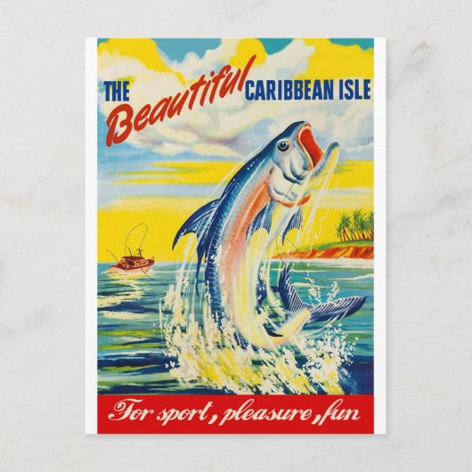 Vissen op Caribisch eiland Briefkaart (Voorkant)