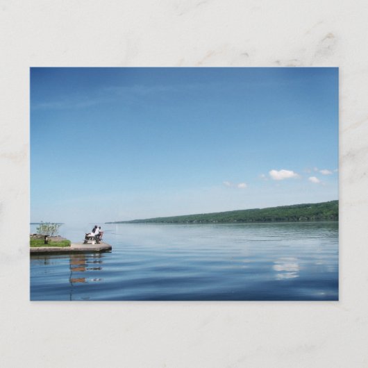 Vissen op het meer van Cayuga Briefkaart (Voorkant)