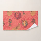 Vissen op levende koraalachtergrond bad handdoek (Handdoek)