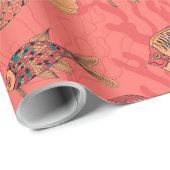 Vissen op levende koraalachtergrond cadeaupapier (Rol Hoek)