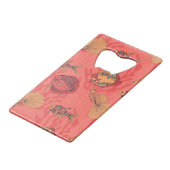 Vissen op levende koraalachtergrond creditkaart flessenopener (Voorkant Gekanteld)