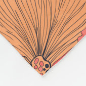 Vissen op levende koraalachtergrond fleece deken (Hoek)