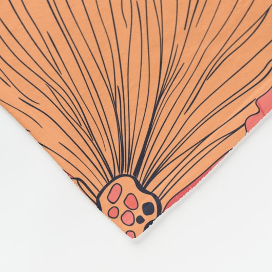 Vissen op levende koraalachtergrond fleece deken (Hoek)