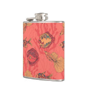 Vissen op levende koraalachtergrond heupfles (Links)