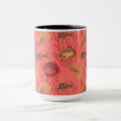 Vissen op levende koraalachtergrond mok (Midden)