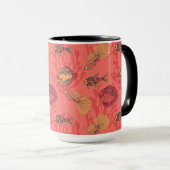 Vissen op levende koraalachtergrond mok (Voorkant rechts)