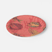 Vissen op levende koraalachtergrond papieren bordje (Gekanteld)