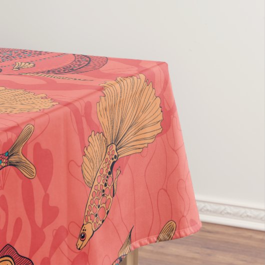 Vissen op levende koraalachtergrond tafelkleed (Voorbeeld)