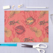 Vissen op levende koraalachtergrond tissuepapier (Craft)