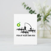 VISSEN OP UW EIGEN RISICO BRIEFKAART (Staand voorkant)