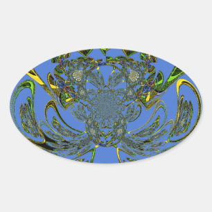 Vissen Ovale Sticker