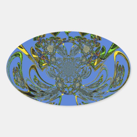 Vissen Ovale Sticker (Voorkant)