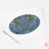 Vissen Ovale Sticker (Envelop)