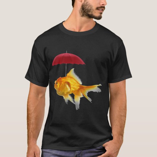 vissen paraplu's t-shirt (Voorkant)