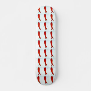 vissen patroon op wit skateboard