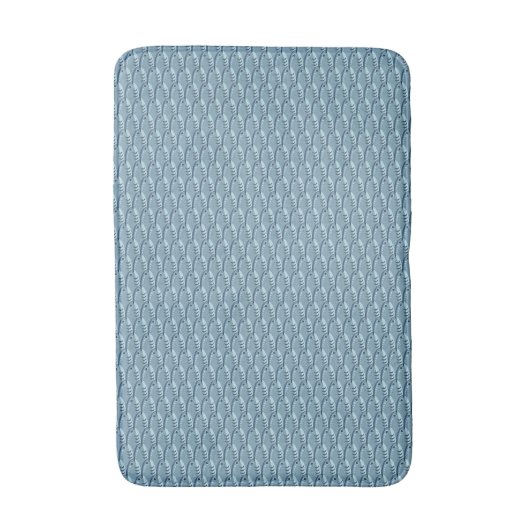 Vissen Patroon Slaat Blue Bath Mat (Voorkant Verticaal)