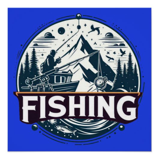 Vissen poster briefkaart (Voorkant)