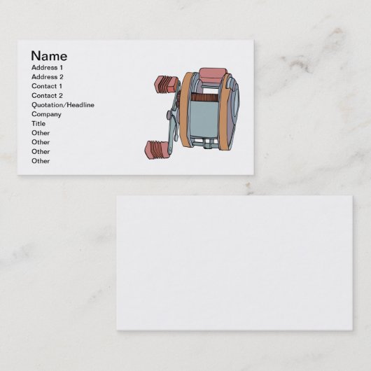 Vissen Reel Visitekaartje (Voorkant / Achterkant)