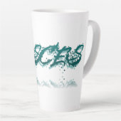 Vissen reflectie latte mok (Rechterhoek)