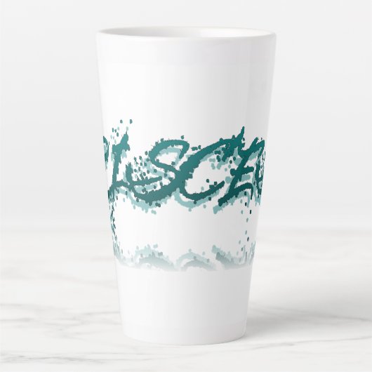 Vissen reflectie latte mok (Voorkant)