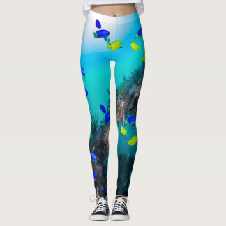 vissen rif collage leggings