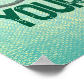 Vissen rijden op een fietsgroen Motivatie Poster (Hoek)