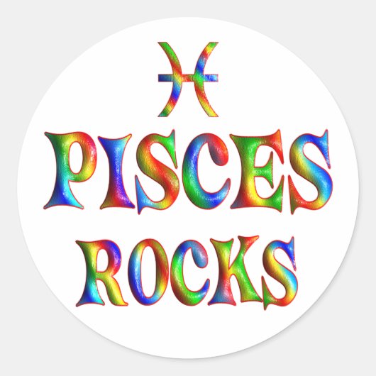 Vissen Rocks Ronde Sticker (Voorkant)