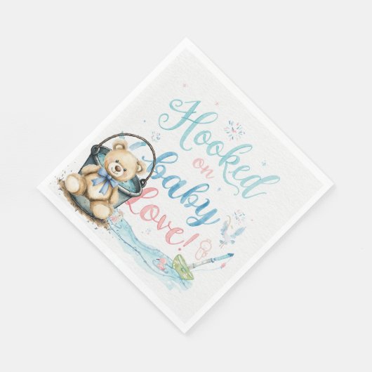 Vissen Rod Baby Reveal voor Gevist liefhebbers Servet (Hoek)