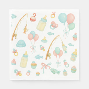 Vissen Rod Baby Reveal voor Gevist liefhebbers Servet