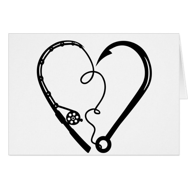 VISSEN ROD HEART HOOK (Voorkant Horizontaal)