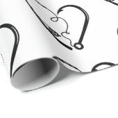 VISSEN ROD HEART HOOK CADEAUPAPIER (Rol Hoek)