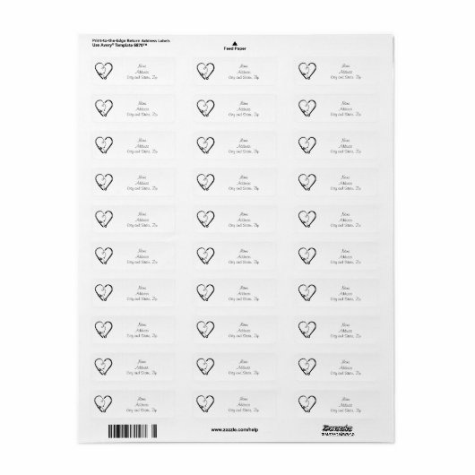 VISSEN ROD HEART HOOK ETIKET (Full Sheet)